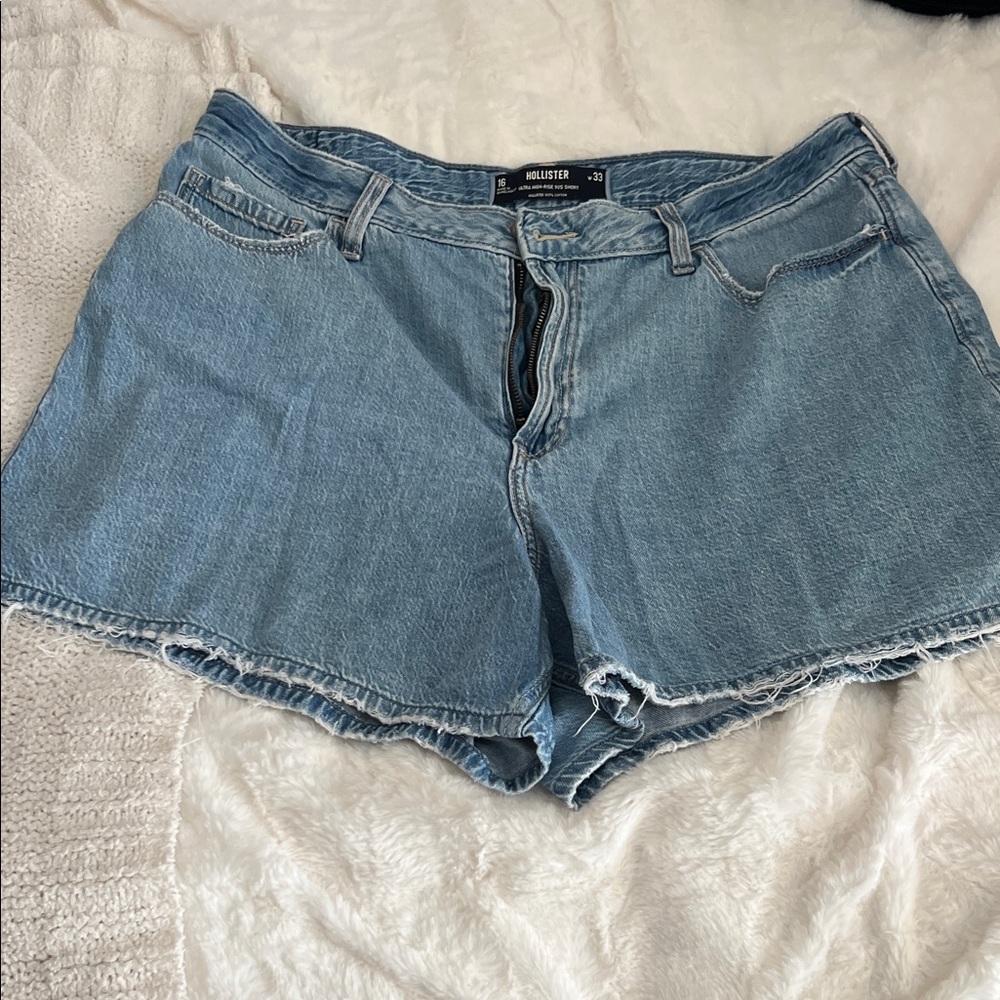 Hollister Women's Light Blue Jean Shorts